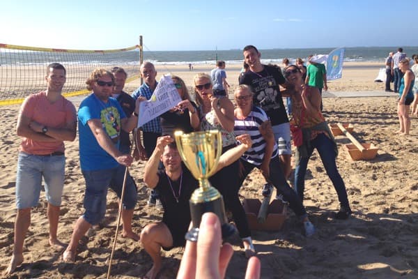 Robinson uitje op het strand